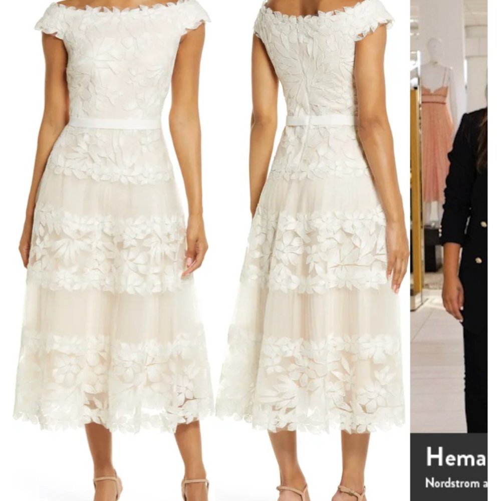 Tadashi Shoji Midi Dress size 12 NWT wedding